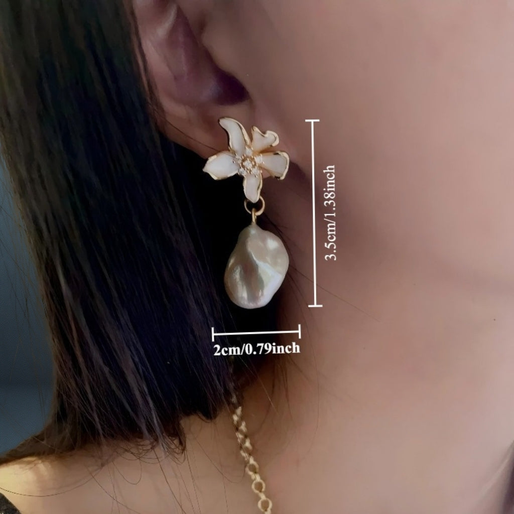 Brincos Femininos de Resina Geométrica moda francesa – Design Vintage, Pinos em Aço Inoxidável, Estilo Elegante e Atemporal