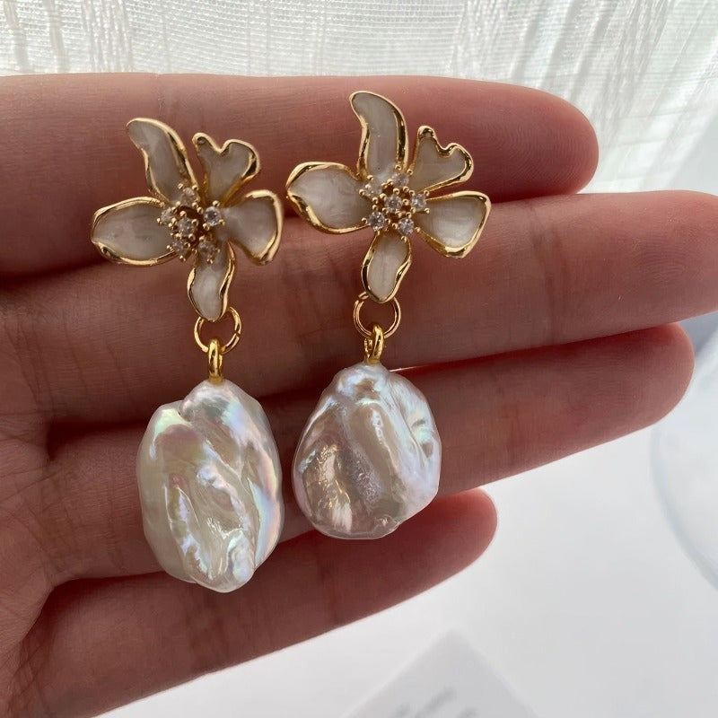 Brincos Femininos de Resina Geométrica moda francesa – Design Vintage, Pinos em Aço Inoxidável, Estilo Elegante e Atemporal
