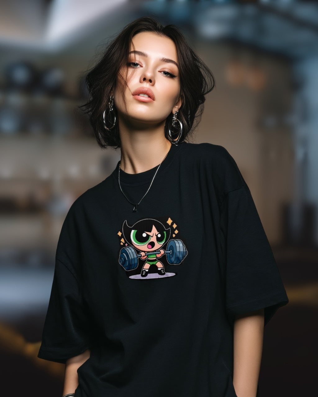 Camiseta T-shirt Oversized Power Girl – Docinho Fitness