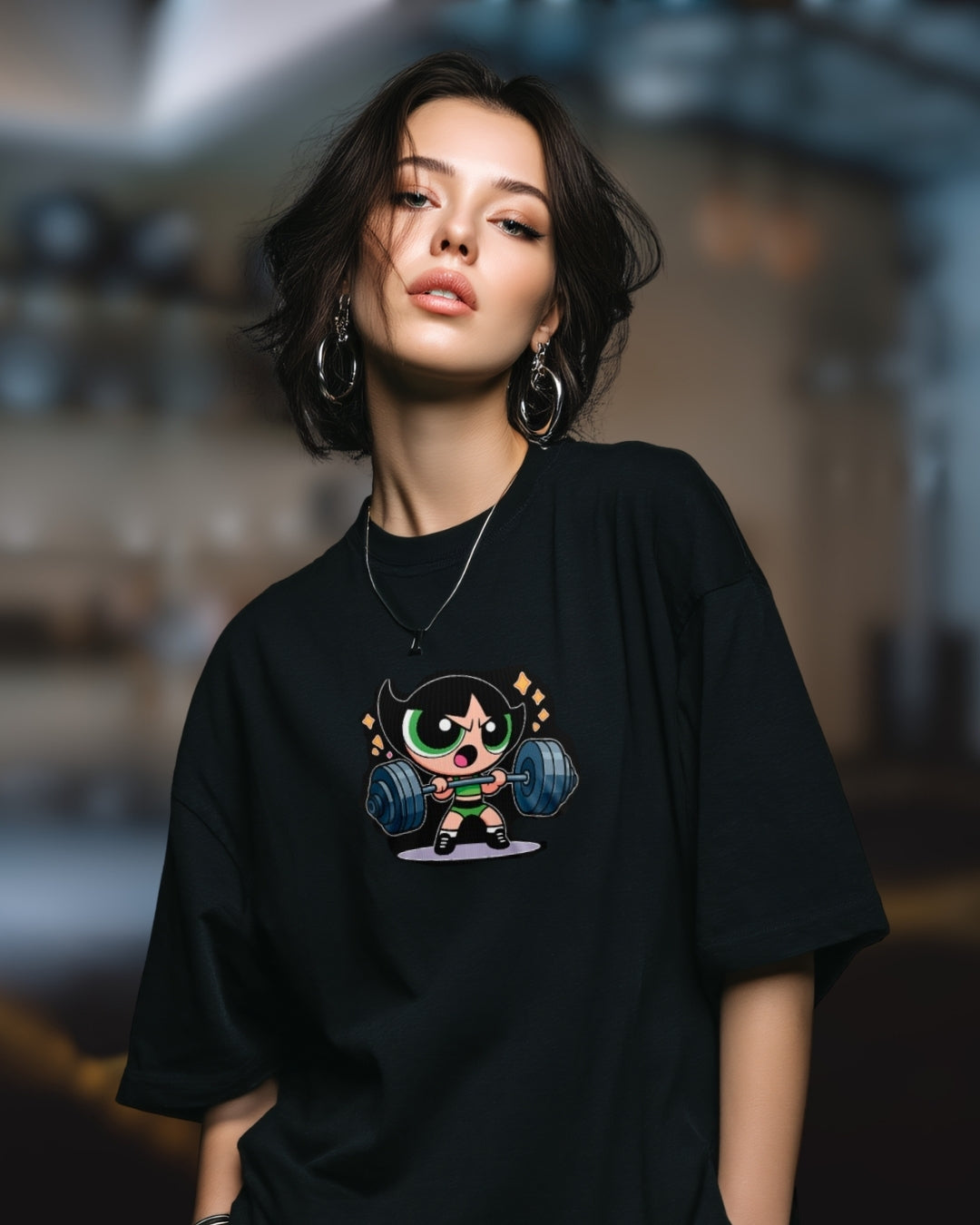 Camiseta T-shirt Oversized Power Girl – Docinho Fitness