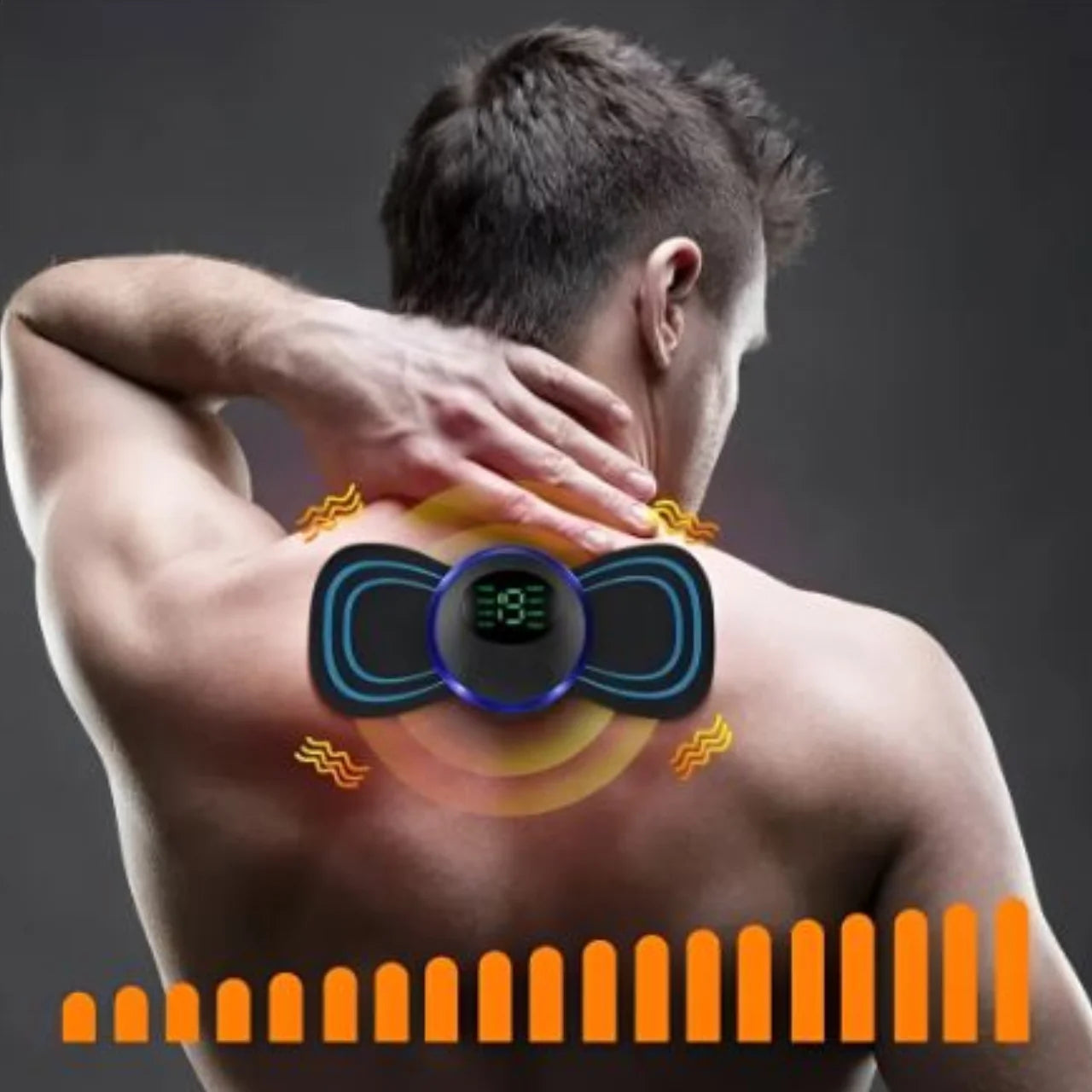 Mini Massageador Elétrico Portátil – Cervical EMS, Alívio de Dores no Pescoço e Corpo