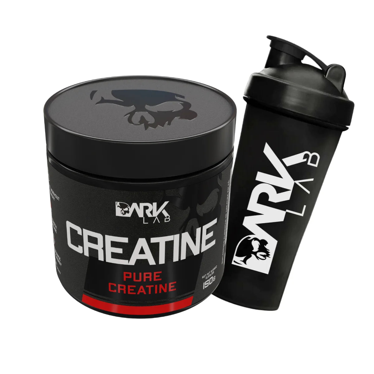 Kit Creatina Pure 150g + Coqueteleira Skull – Dark Lab