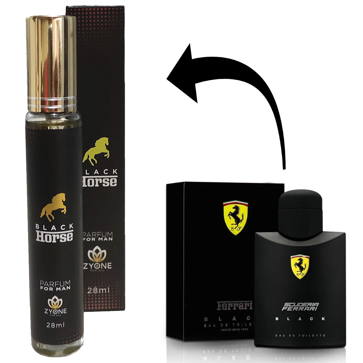 Perfume Masculino Zyone Black Horse 28ML – Eau de Parfum, Alta Fixação e Importado