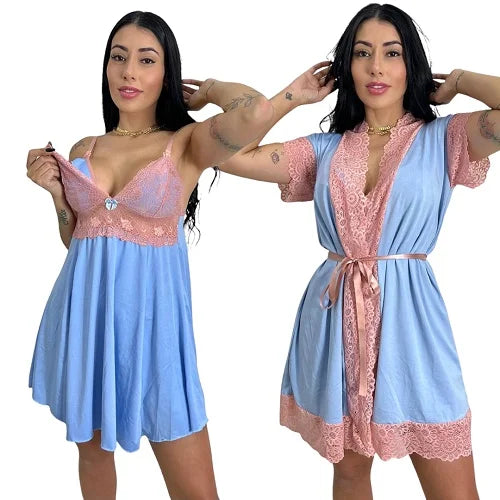 Robe Kit Robe Bathrobe and Sweater Breastfeeding Smooth Post Part With Lace Maternity Dressing Dress For Breastfeeding Mothers