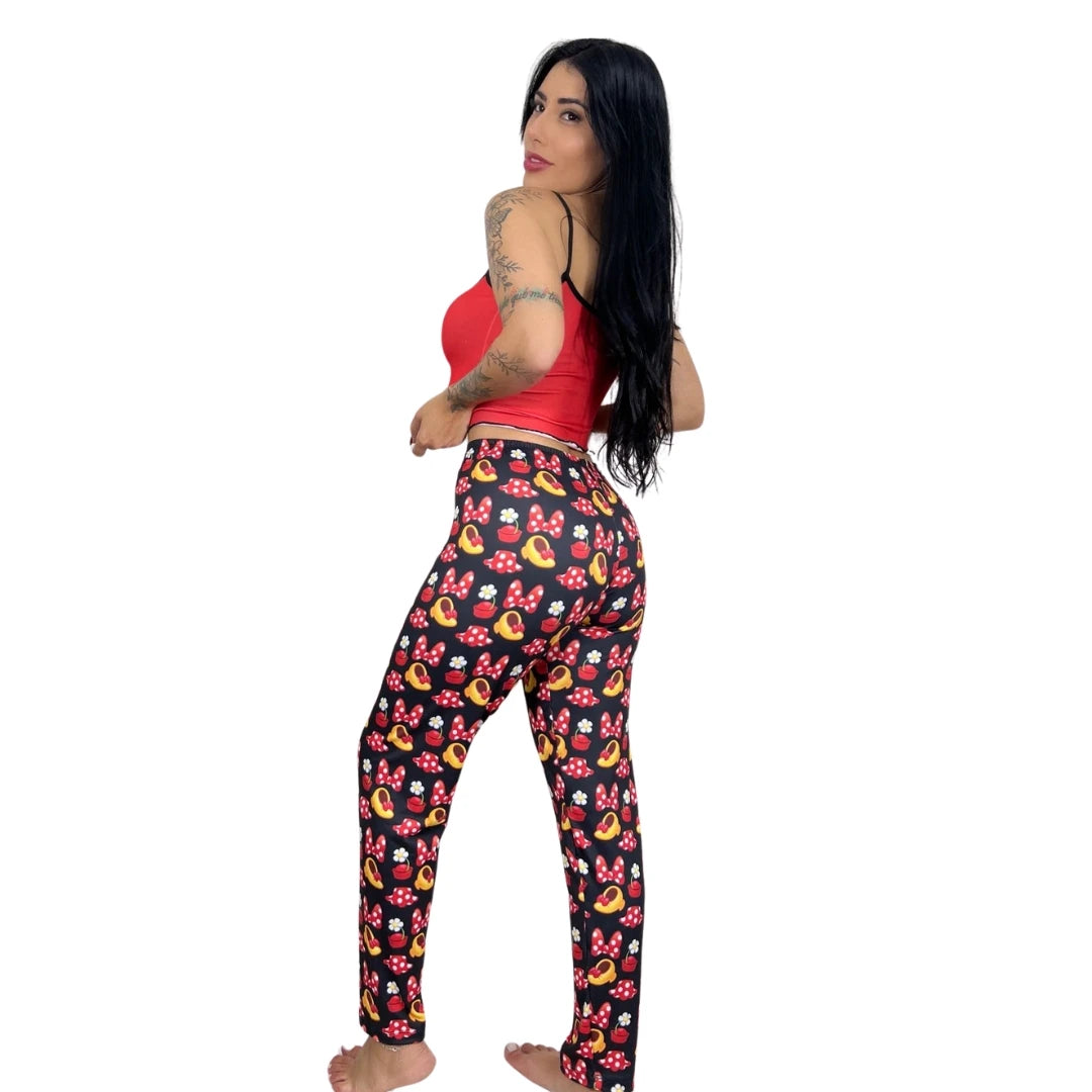 Themed Pajamas Long Pants With Regatta Characters Cheerful Design Sleepwear