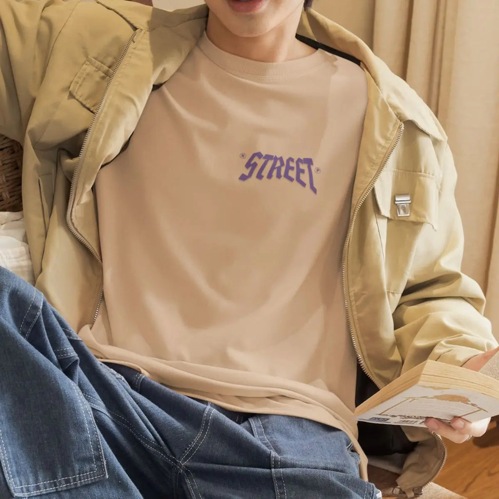 Camiseta Masculina GuGi Básica – Estilo Street, Manga Curta, Algodão Premium 100%