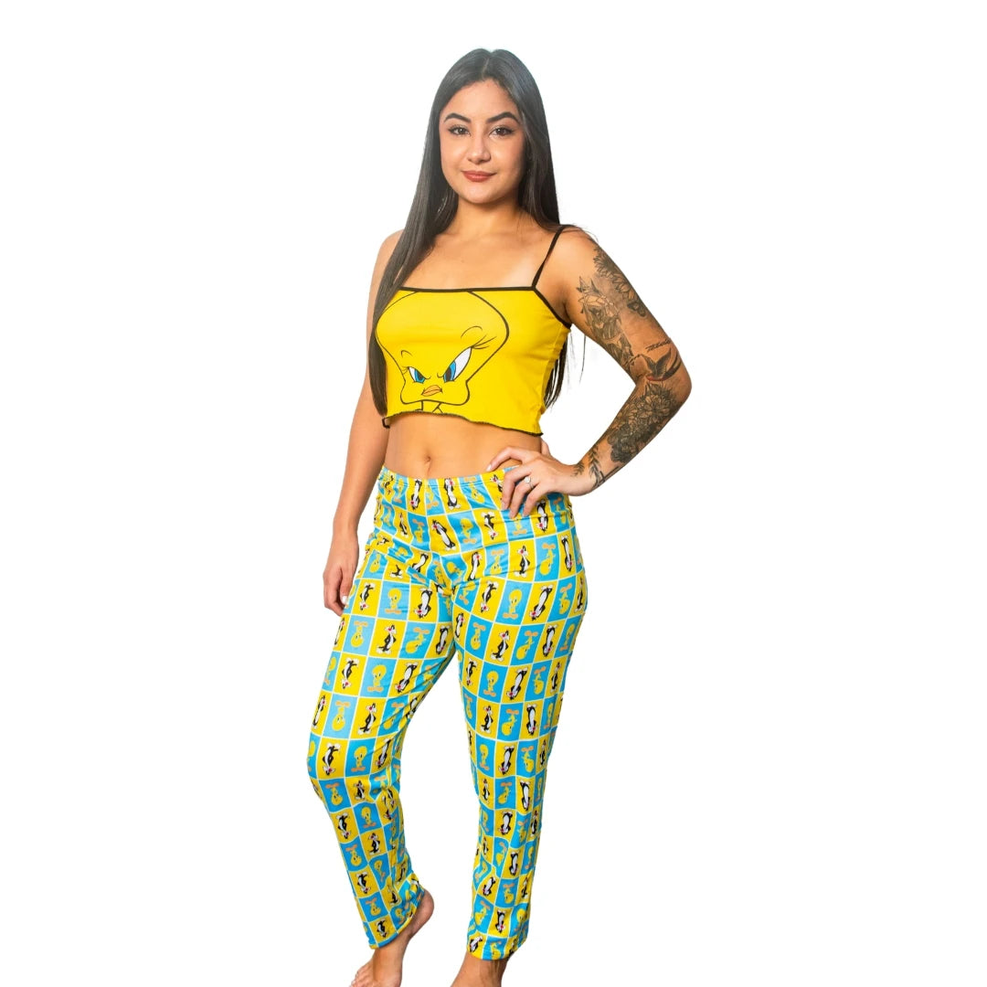 Themed Pajamas Long Pants With Regatta Characters Cheerful Design Sleepwear