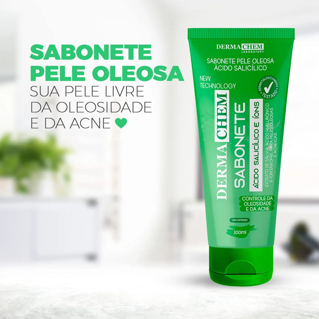 abonete Oilskin com Ácido Salicílico – Dermachem, Limpeza Profunda e Controle de Oleosidade