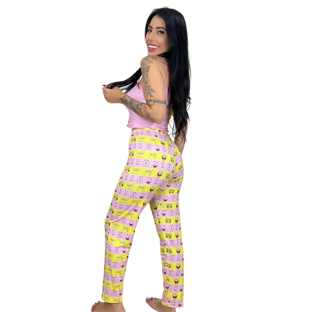 Themed Pajamas Long Pants With Regatta Characters Cheerful Design Sleepwear