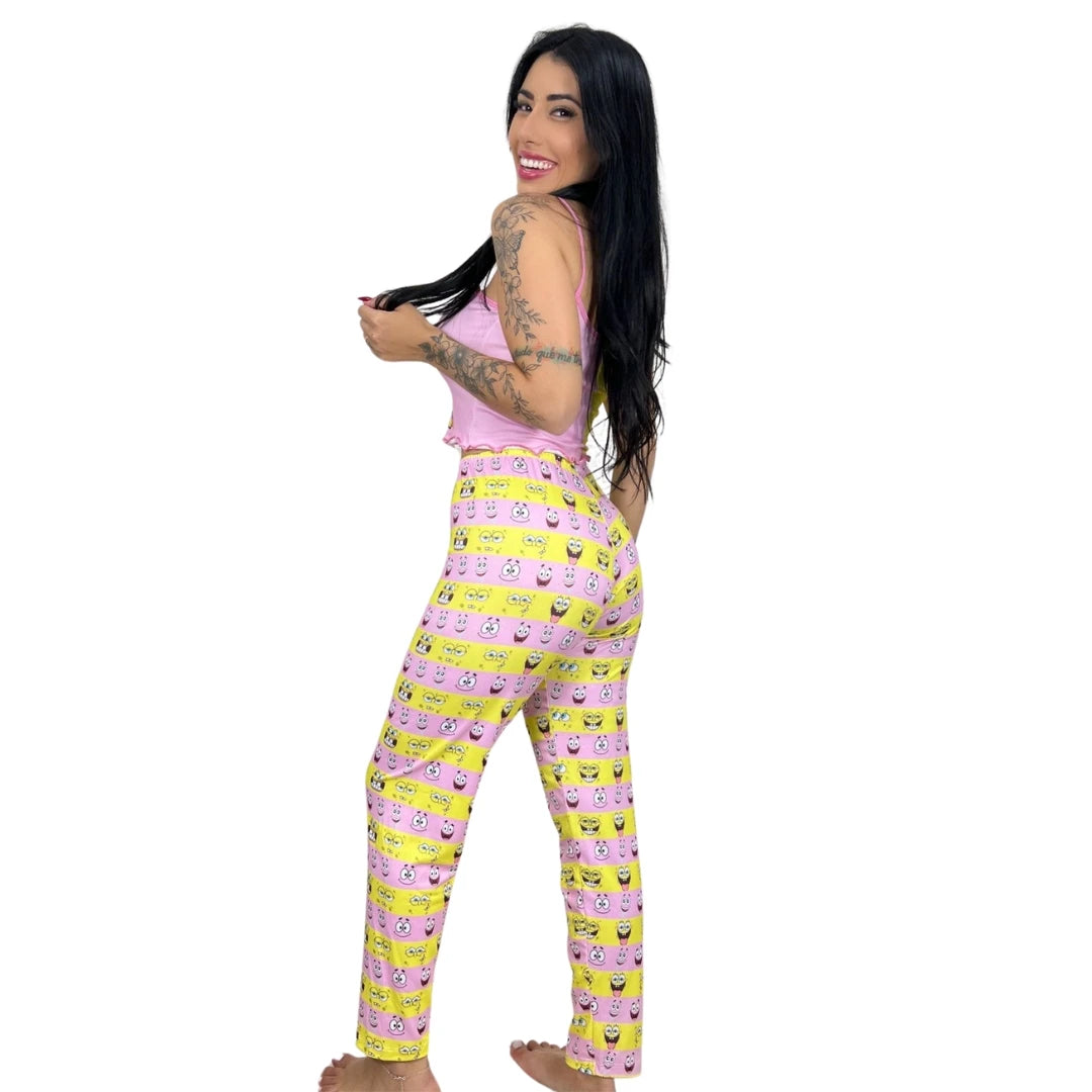 Themed Pajamas Long Pants With Regatta Characters Cheerful Design Sleepwear