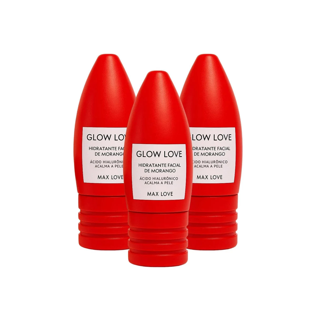 Hidratante Facial Glow Love 60g – Max Love (Morango, Ácido Hialurônico e Vitamina E)
