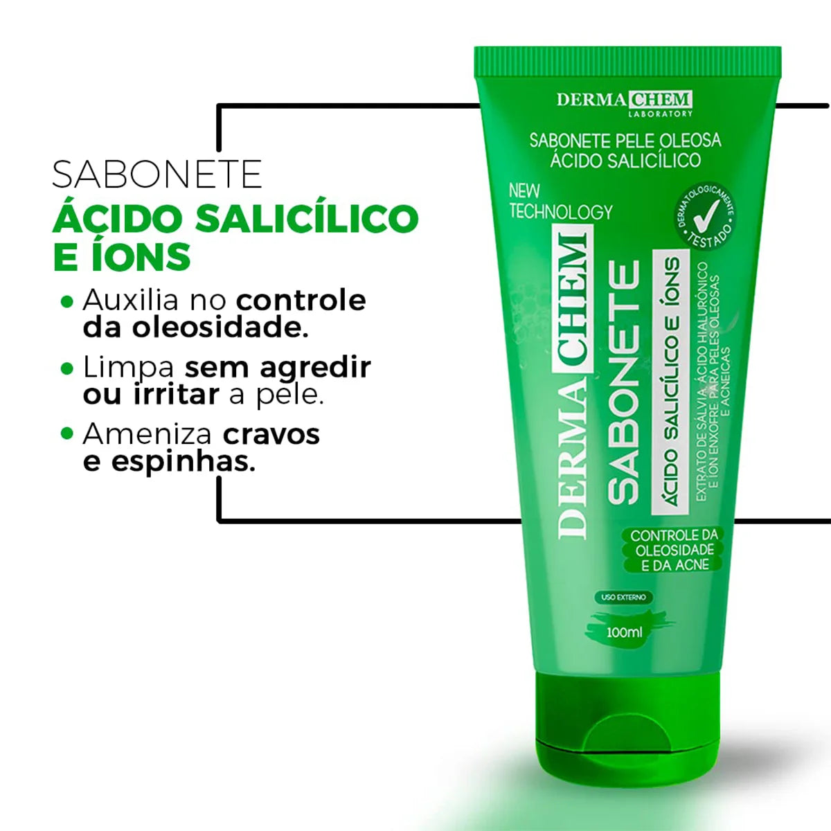 abonete Oilskin com Ácido Salicílico – Dermachem, Limpeza Profunda e Controle de Oleosidade