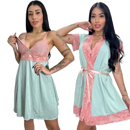 Robe Kit Robe Bathrobe and Sweater Breastfeeding Smooth Post Part With Lace Maternity Dressing Dress For Breastfeeding Mothers