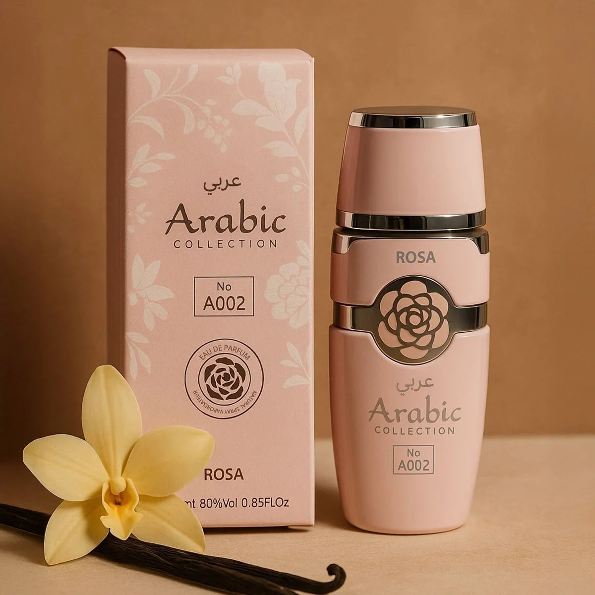 Perfume Feminino Árabe Pink A002 – 25ml, Floral Doce com Baunilha