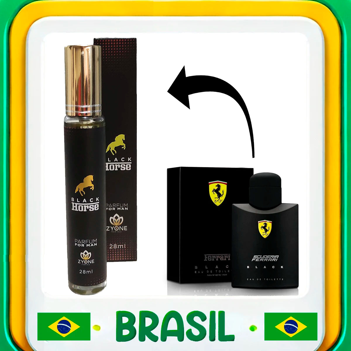 Perfume Masculino Zyone Black Horse 28ML – Eau de Parfum, Alta Fixação e Importado