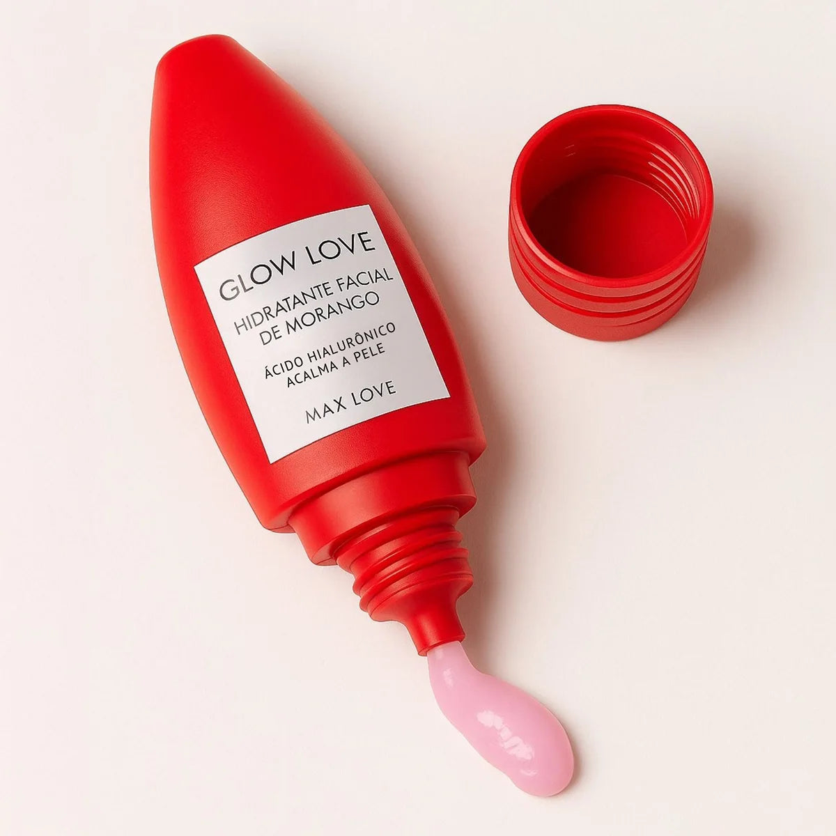 Hidratante Facial Glow Love 60g – Max Love (Morango, Ácido Hialurônico e Vitamina E)