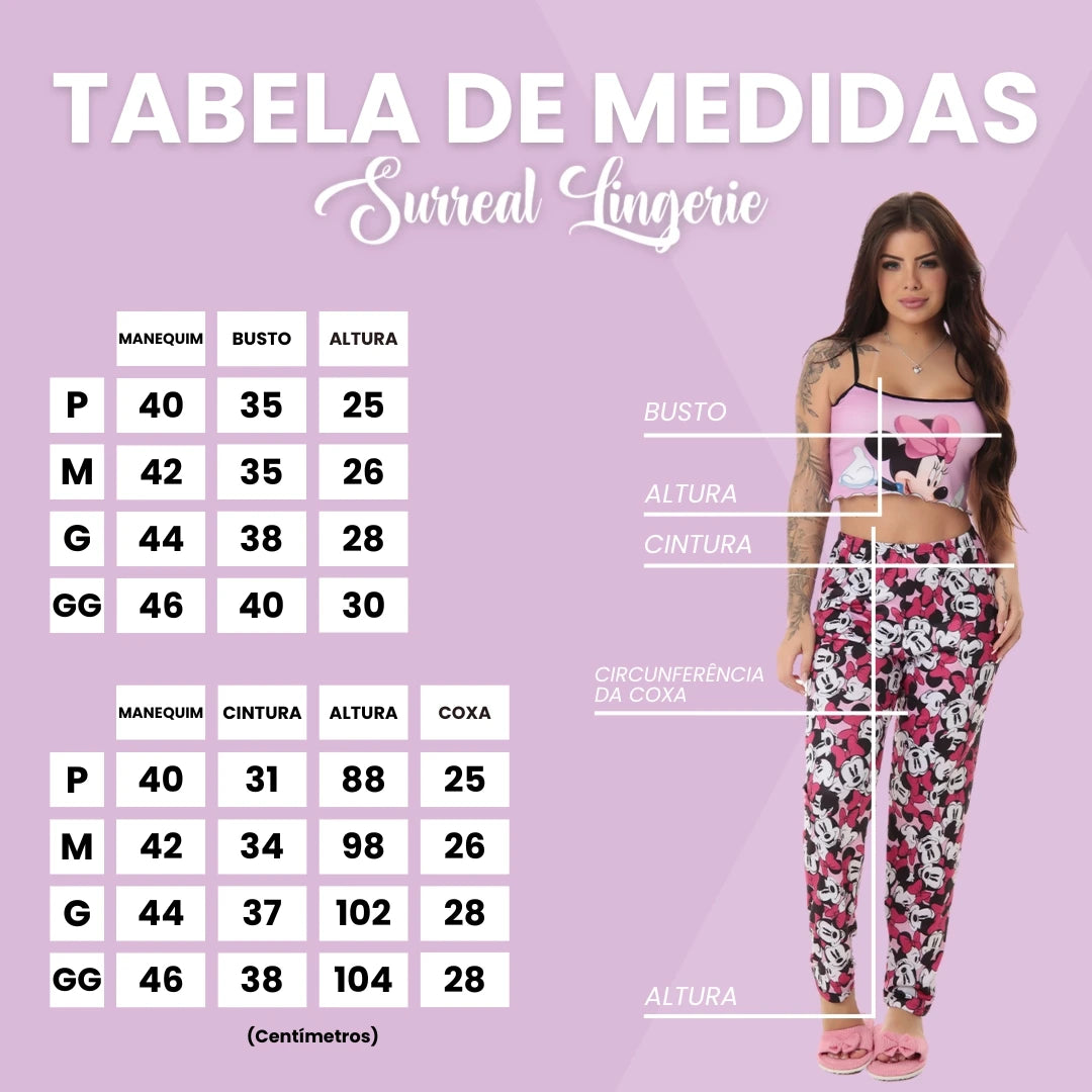 Pijama Temático – Calça Longa com Personagens Regatta, Design Alegre