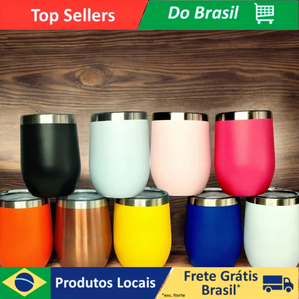 Copo Térmica Aledoria 350 mL – Inox com Tampa Acrílica Fosca