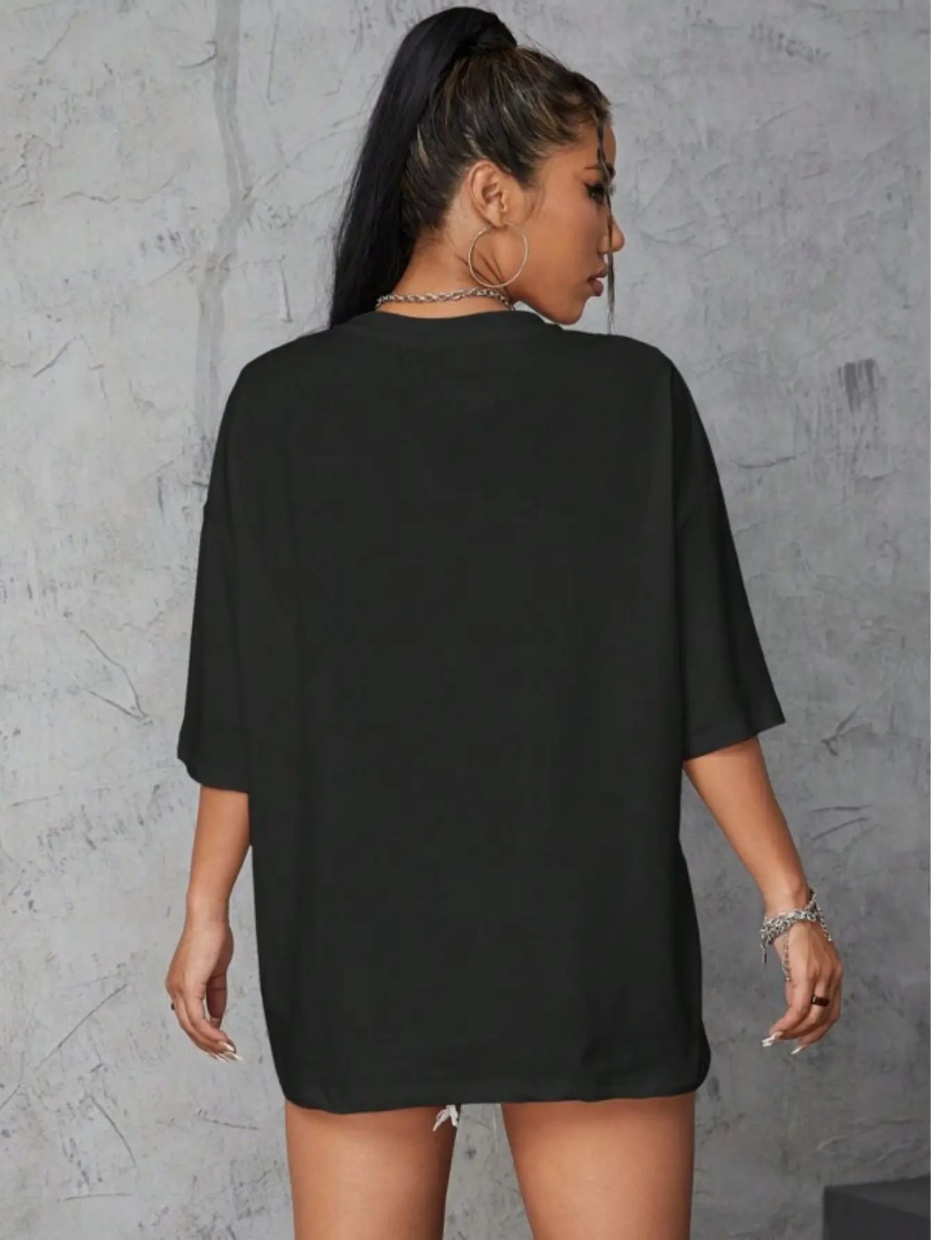 T-Shirt Feminina Oversized Tarfza – Camiseta Lisa 100% Algodão