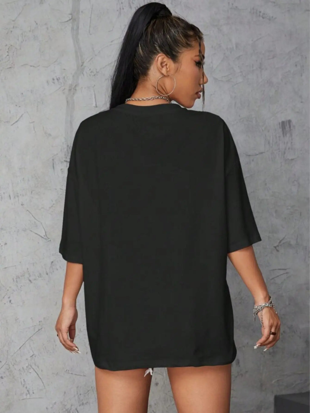 T-Shirt Feminina Oversized Tarfza – Camiseta Lisa 100% Algodão