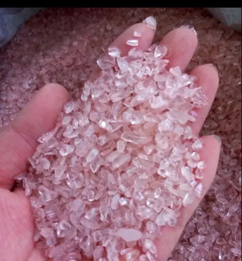 Cristal Quartzo Rosa 3-5mm – Pedrinhas Roladas Mini, Chips Rosa para Cura e Energia