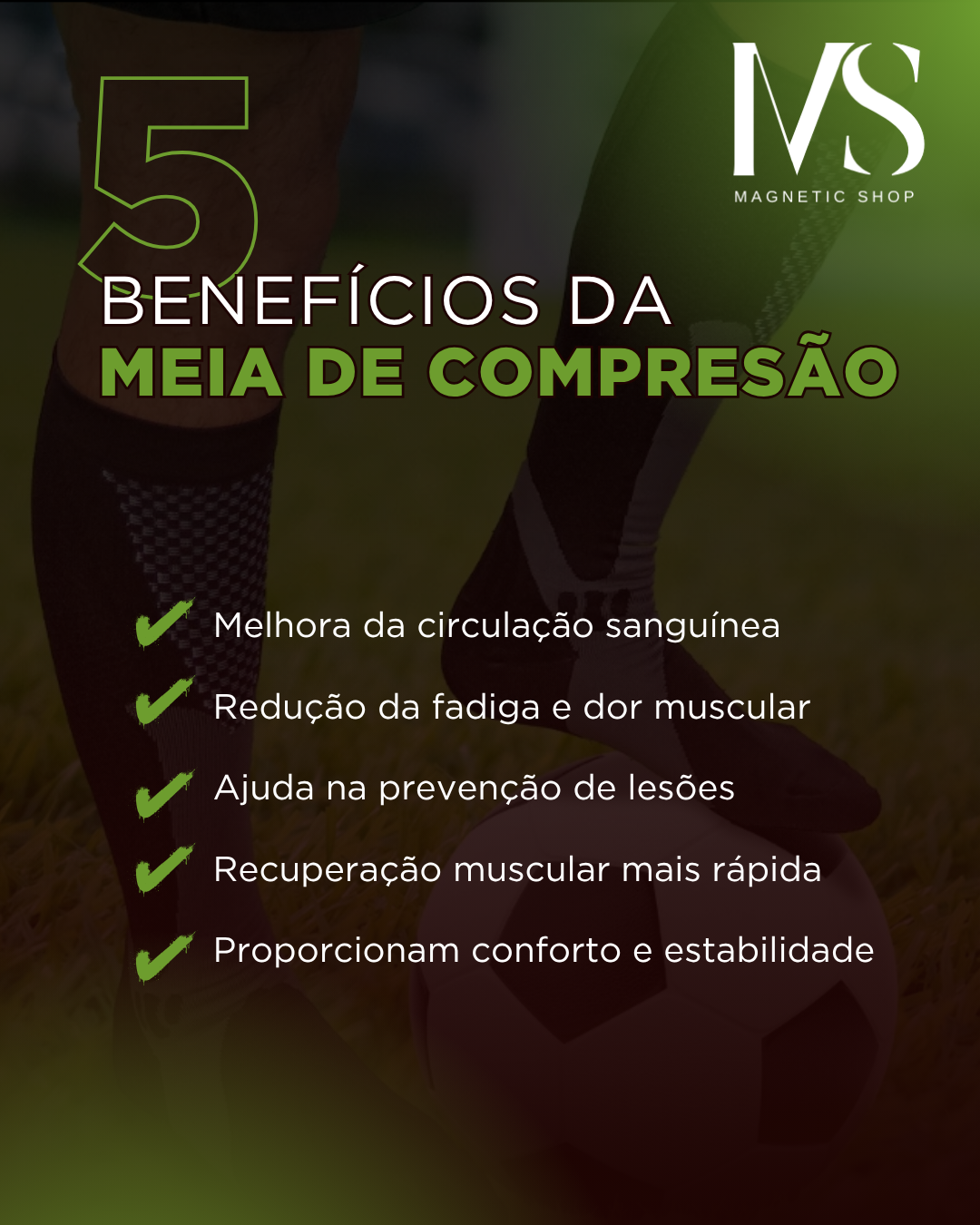 Meia de Compressão Esportiva Masculina e Feminina Corrida Ciclismo Academia Antifadiga Respirável