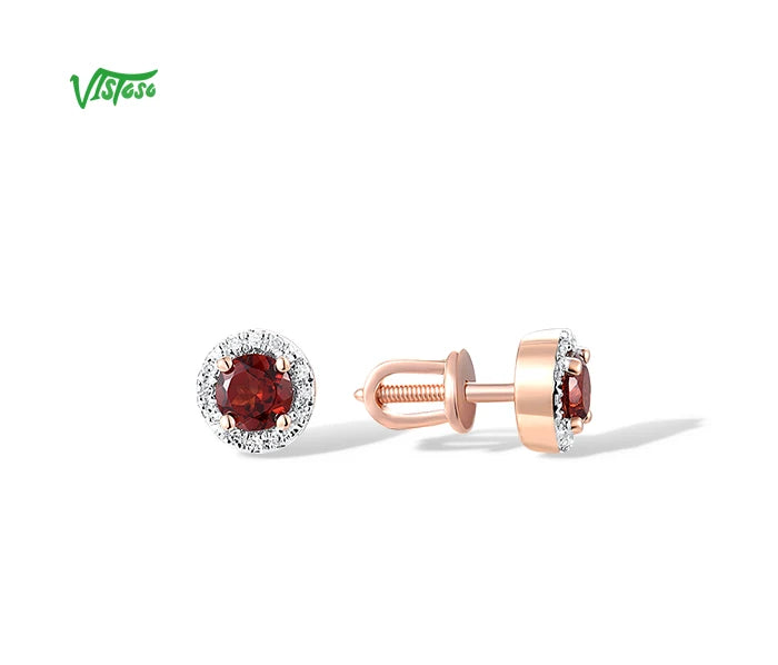 Brincos Femininos Vistoso – Ouro 14K 585, Pedras Preciosas Azul, Rubi e Safira 4mm