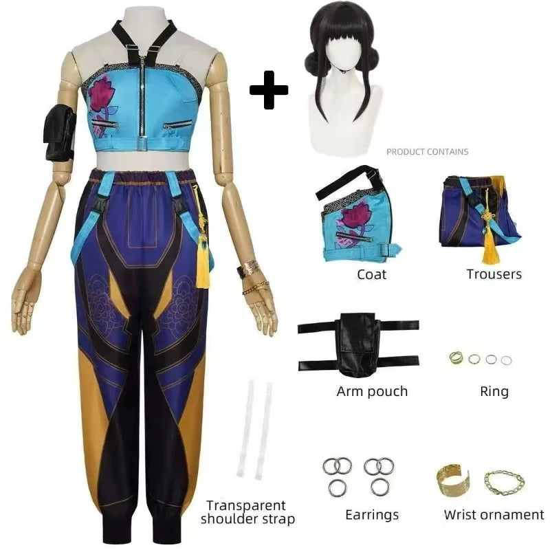 2025 halloween kpop zoey cosplay traje peruca feminino meninas halloween carnaval comic-con festa role play outfits
