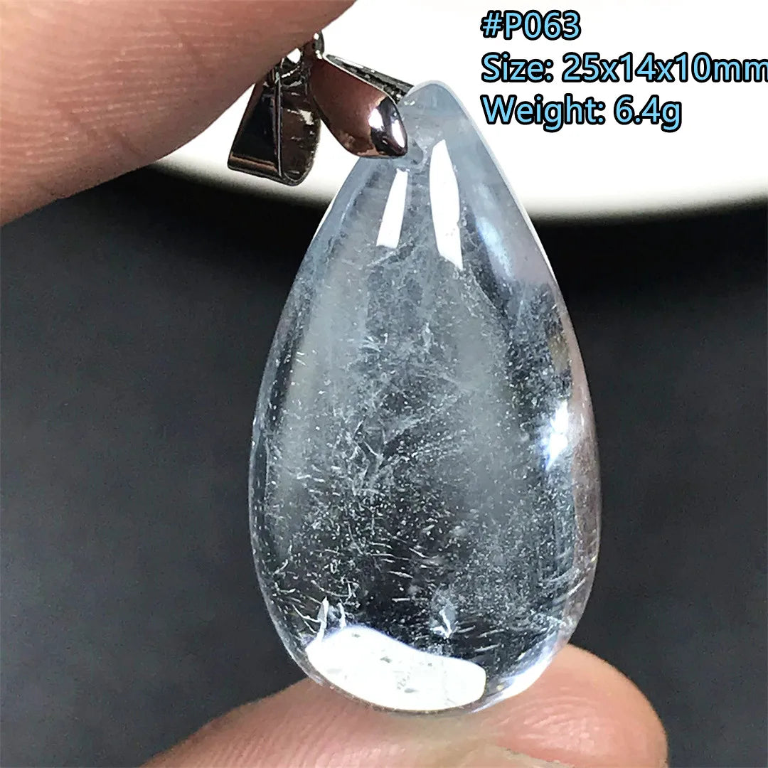Pingente de Topázio Azul Natural – Pedra de Energia, Sorte e Amor, Joia Feminina e Masculina