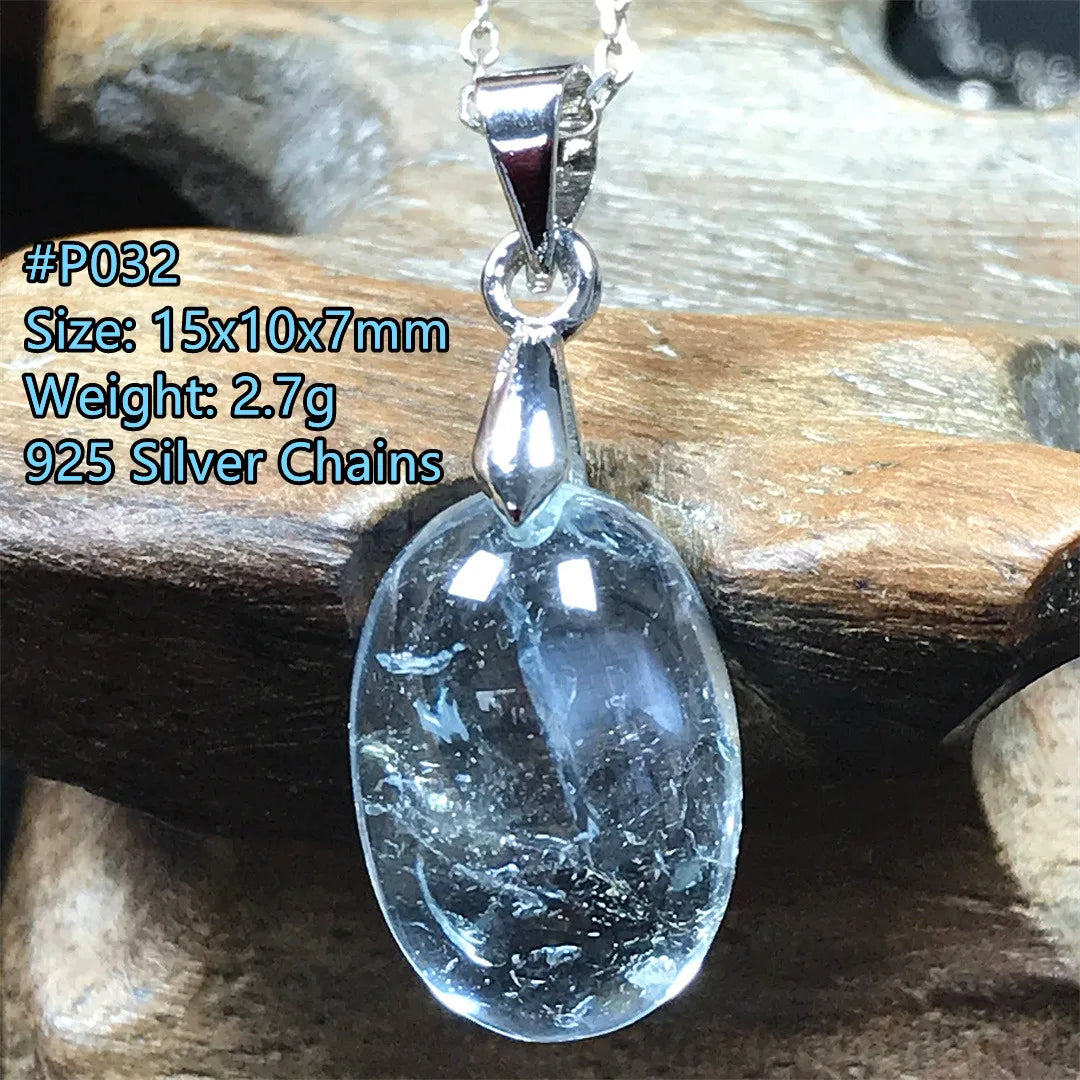 Pingente de Topázio Azul Natural – Pedra de Energia, Sorte e Amor, Joia Feminina e Masculina