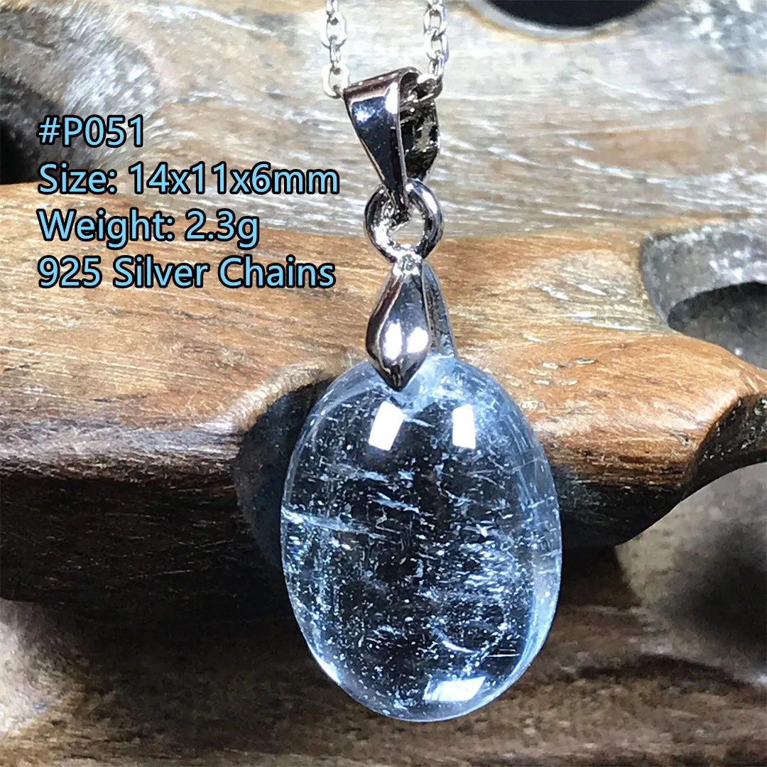 Pingente de Topázio Azul Natural – Pedra de Energia, Sorte e Amor, Joia Feminina e Masculina