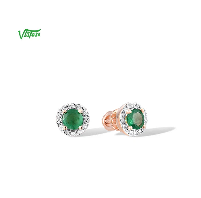 Brincos Femininos Vistoso – Ouro 14K 585, Pedras Preciosas Azul, Rubi e Safira 4mm