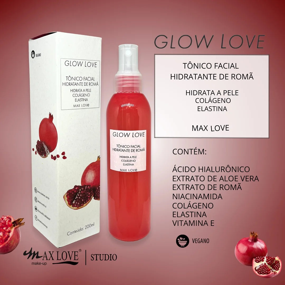 Kit Completo Glow Love – 5 Itens, Romã, Max Love