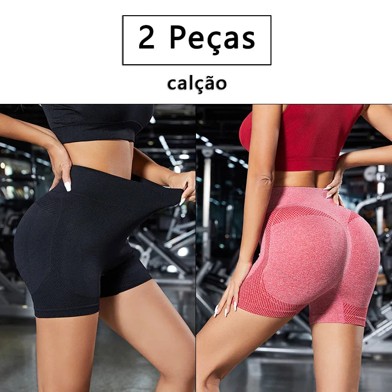 Shorts Feminino Esportivo – Cintura Alta, Levanta Bumbum e Respirável
