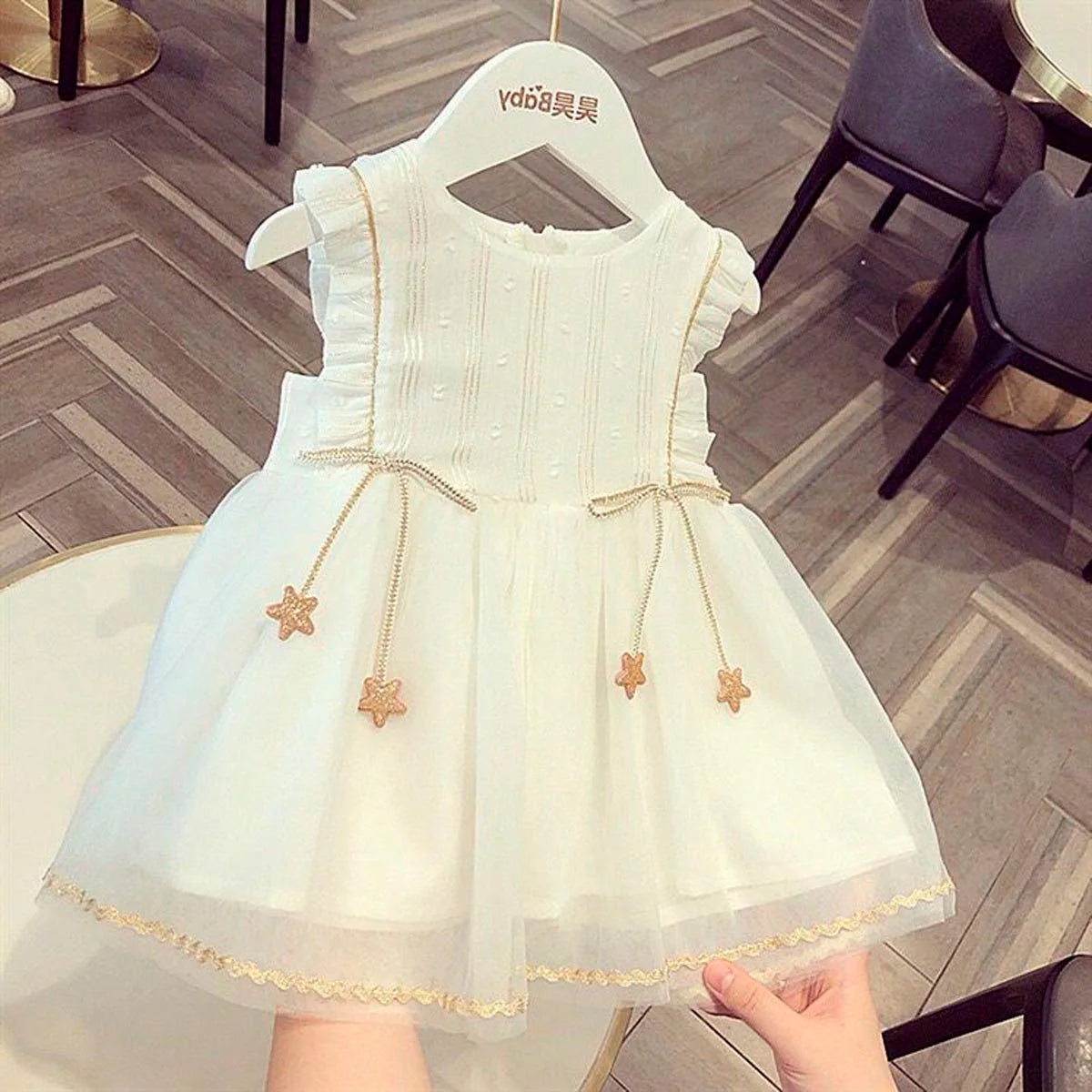 Vestido Infantil Feminino – Elegante para Festas, Batizado e Casamento