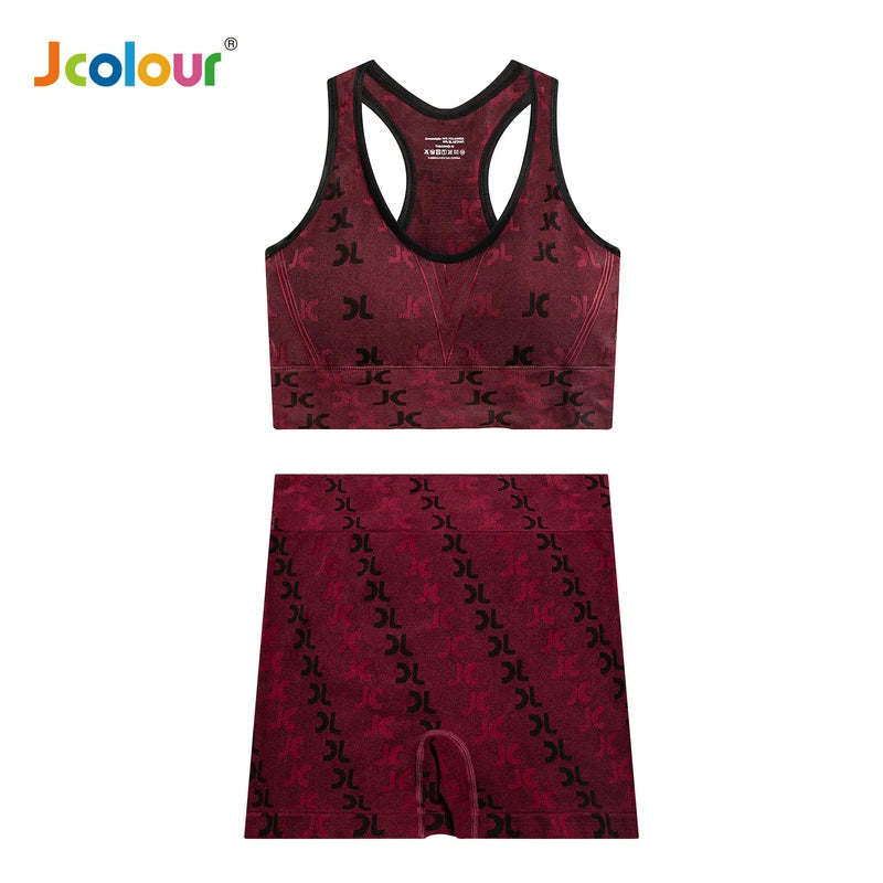 Conjunto Fitness Feminino 2 Peças – Leggings + Top Bra e Shorts