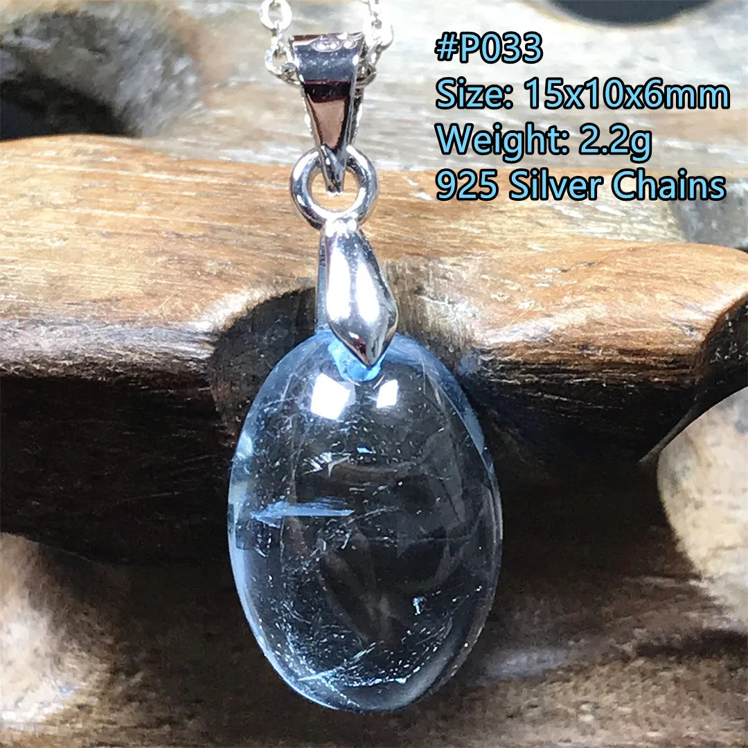 Pingente de Topázio Azul Natural – Pedra de Energia, Sorte e Amor, Joia Feminina e Masculina