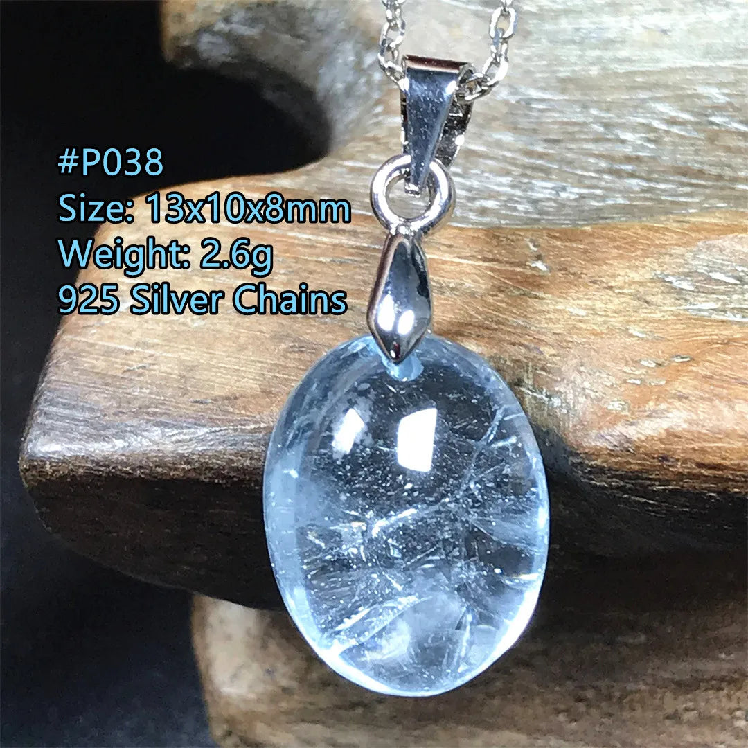 Pingente de Topázio Azul Natural – Pedra de Energia, Sorte e Amor, Joia Feminina e Masculina