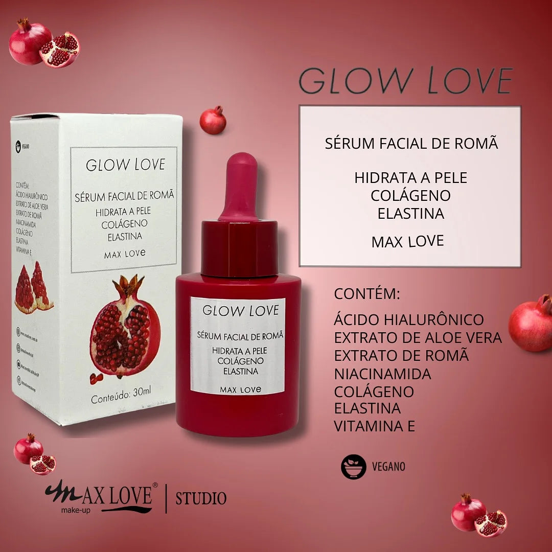 Kit Completo Glow Love – 5 Itens, Romã, Max Love