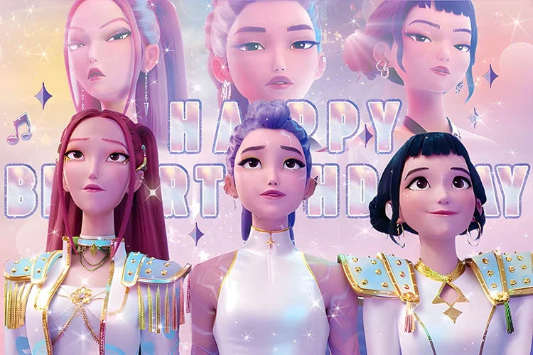 Caçador de demônios kpop decoração de festa k pop caçadores de demônios kit de pano de mesa de aniversário sacos de copo de prato caçadores de demônio kpop lembranças de festa