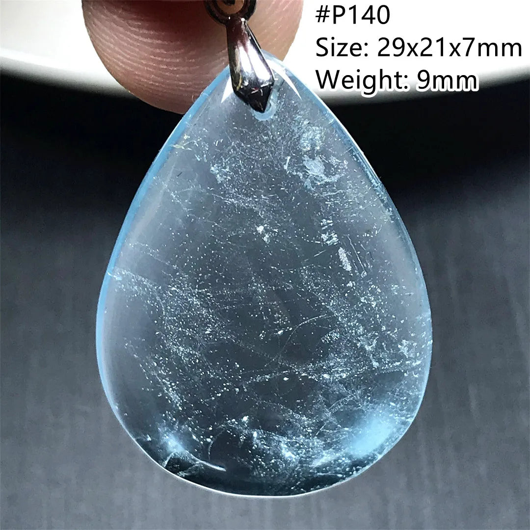 Pingente de Topázio Azul Natural – Pedra de Energia, Sorte e Amor, Joia Feminina e Masculina