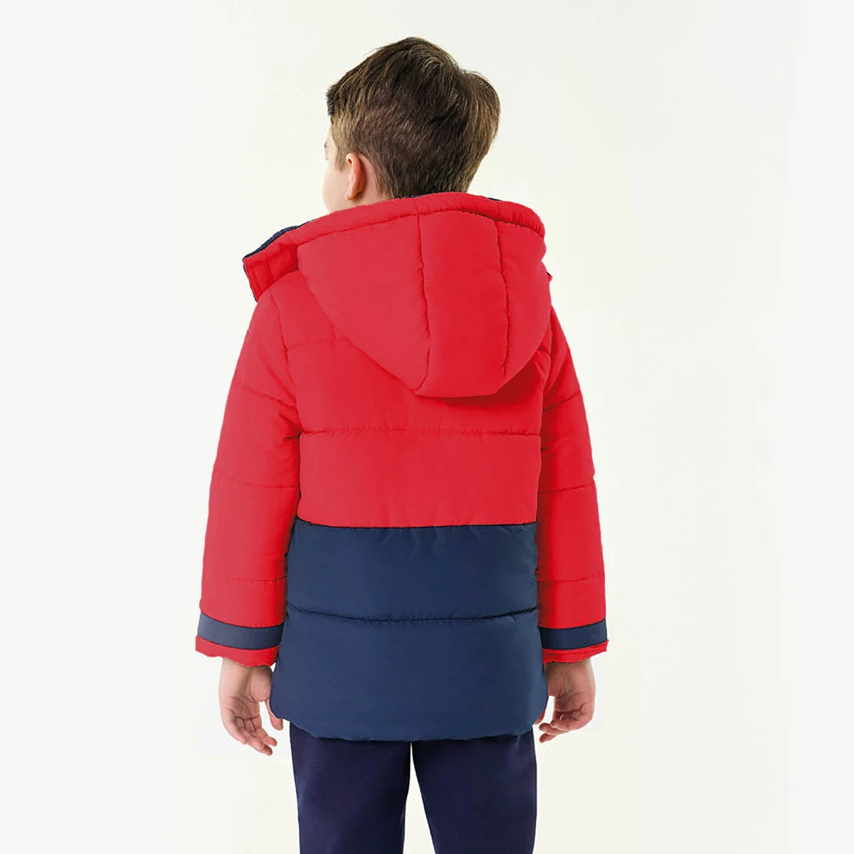 Casaco Infantil Masculino Explorer – Jaqueta Vermelha, Estilo Aventureiro