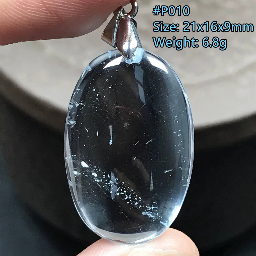 Pingente de Topázio Azul Natural – Pedra de Energia, Sorte e Amor, Joia Feminina e Masculina