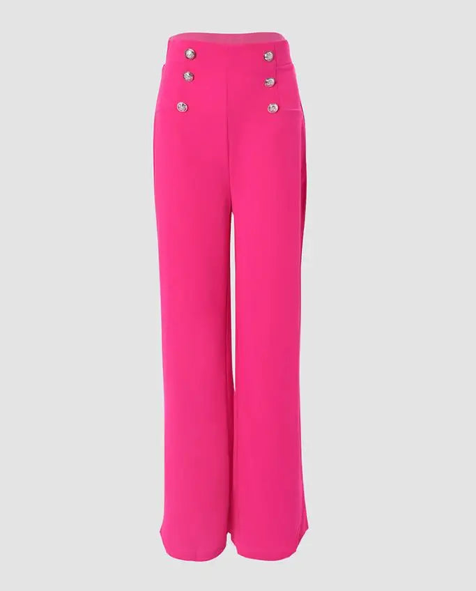 Calça Feminina Pantalona 2025 – Cintura Alta, Boca Larga e Estilo Europeu