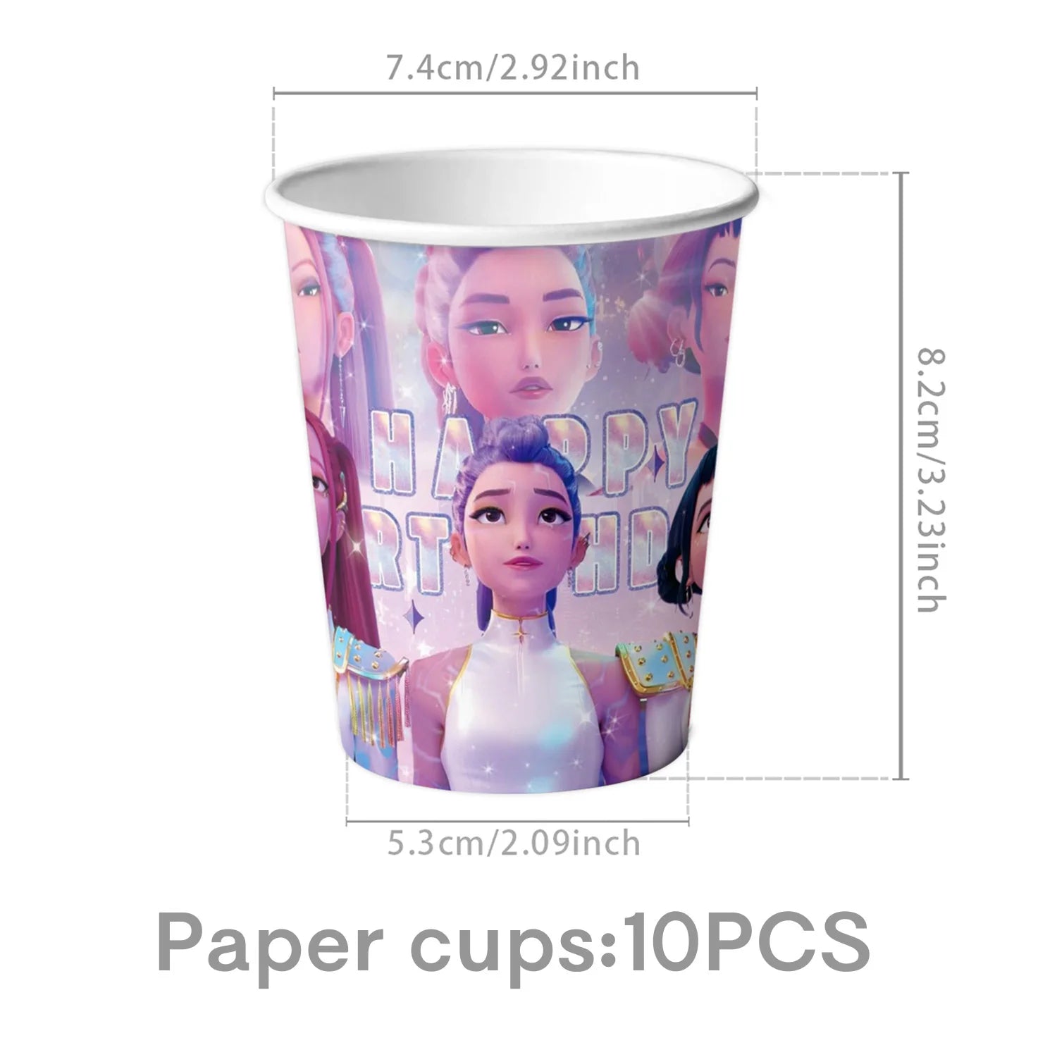 Caçador de demônios kpop decoração de festa k pop caçadores de demônios kit de pano de mesa de aniversário sacos de copo de prato caçadores de demônio kpop lembranças de festa