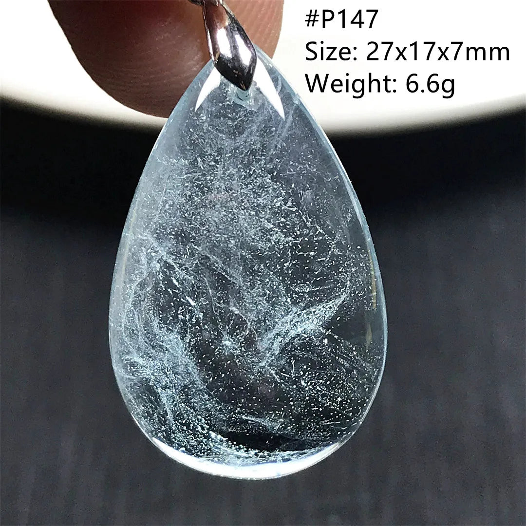 Pingente de Topázio Azul Natural – Pedra de Energia, Sorte e Amor, Joia Feminina e Masculina
