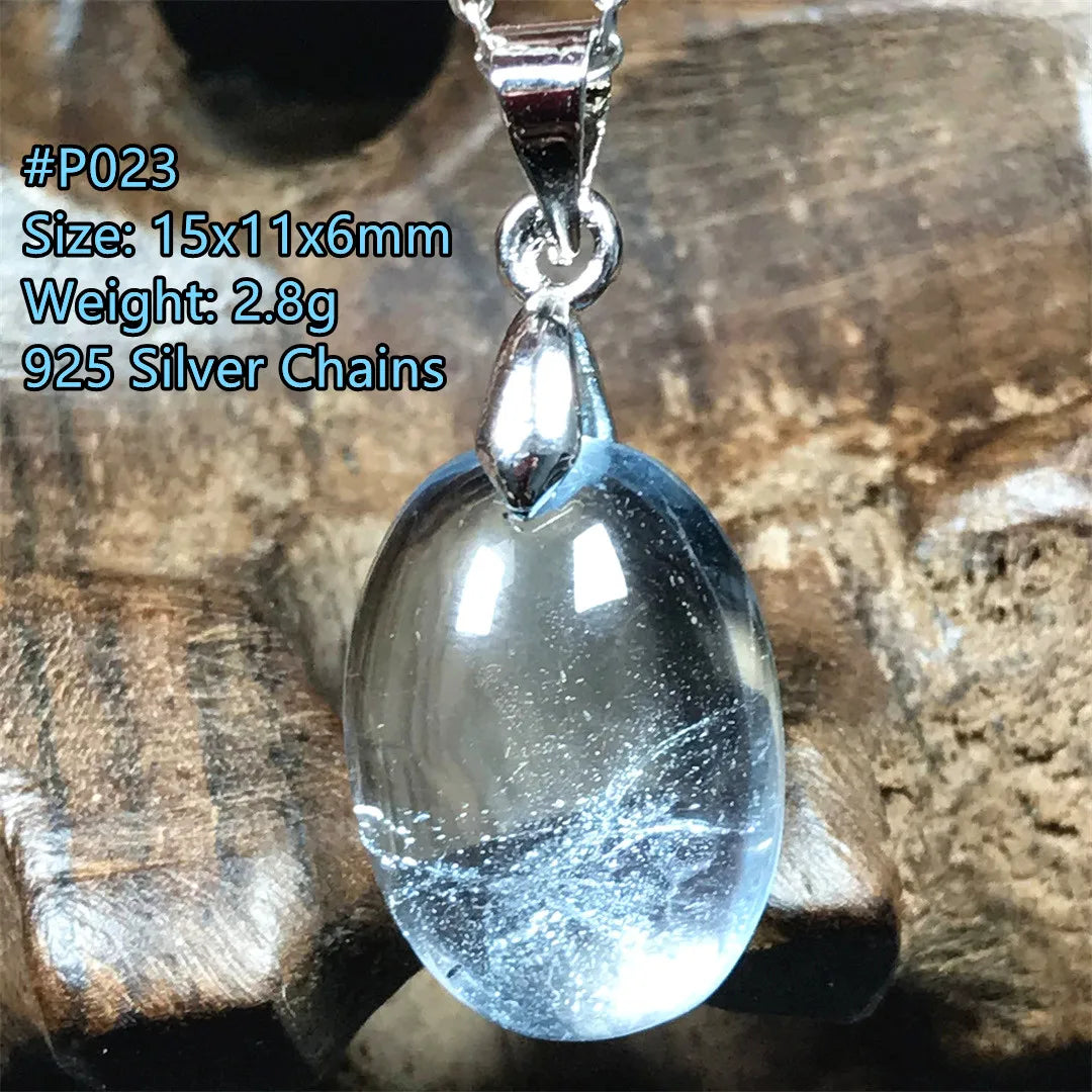Pingente de Topázio Azul Natural – Pedra de Energia, Sorte e Amor, Joia Feminina e Masculina