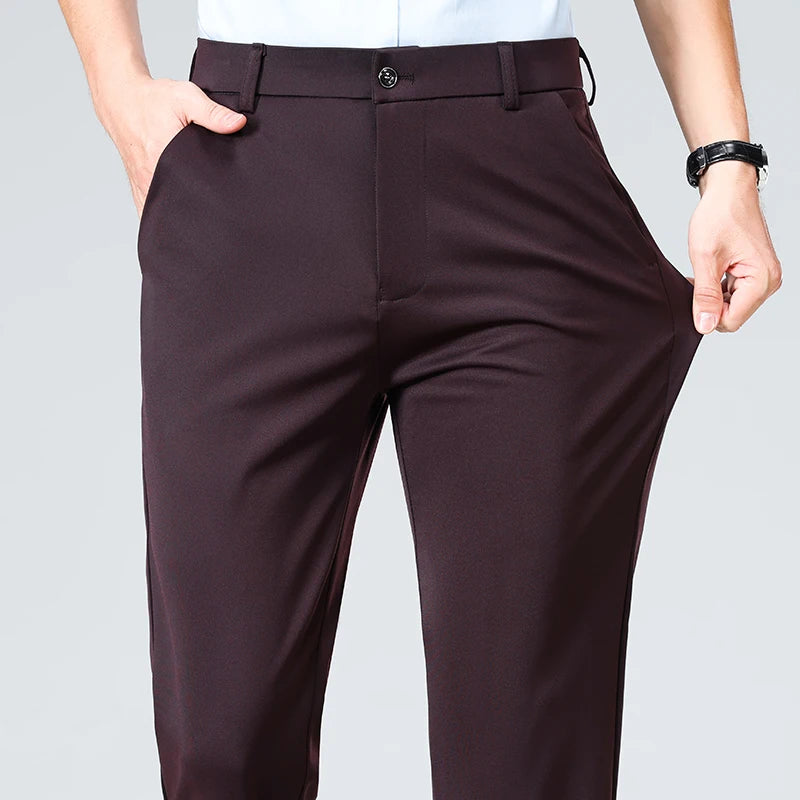 Calça Masculina 2025 – Social, Fina para Verão e Outono, Casual e Executiva