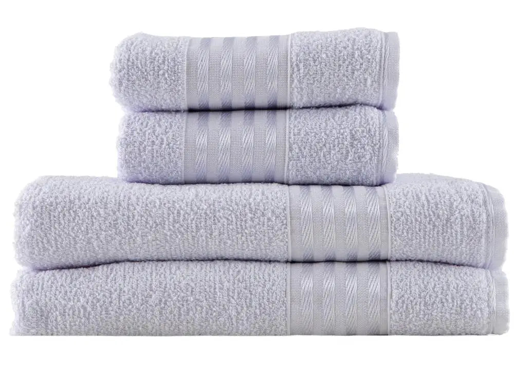 Conjunto de Toalhas de Banho e Rosto Pinho Decor Branco – 4 Peças