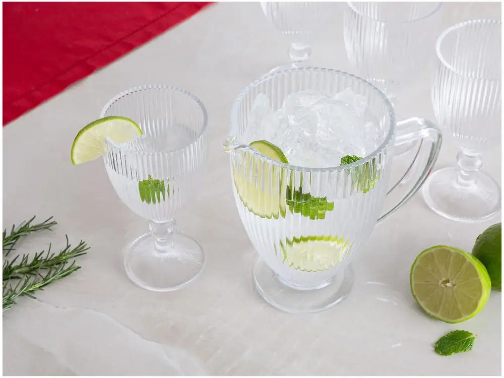Conjunto 7 Peças – Jarra 1L e Copos de Vidro 350ml, Haus Concept